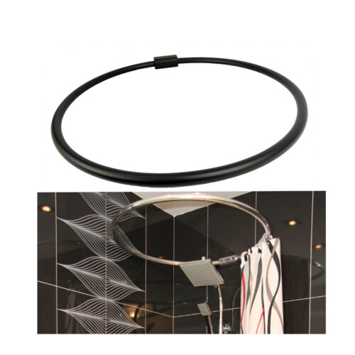Alu Ringstange Schwarz Matt RUND Ø 90 cm Duschvorhangstange