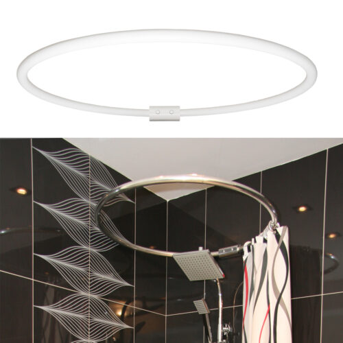 Alu Ringstange Weiß RUND Ø 80 cm Duschvorhangstange